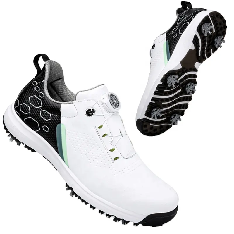 Scarpe fatte a mano personalizzate mazze da Golf Chaussure De Golf per scarpe da golf con suola in gomma all'ingrosso