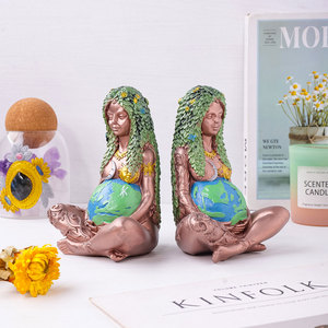 Grande figurine de la <span class=keywords><strong>Terre</strong></span> Mère en pierre naturelle pour la décoration de la maison, cadeaux - Product Image 4