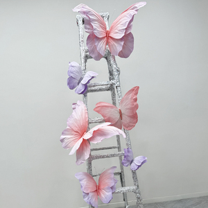 Đồ trang trí hình bướm phát sáng, đồ trang trí hình bướm khổng lồ, đồ trang trí hình bướm màu hồng và tím - Product Image 4