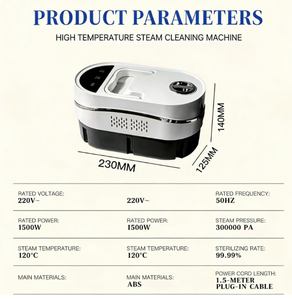 Limpiador <span class=keywords><strong>a</strong></span> <span class=keywords><strong>Vapor</strong></span> Eléctrico Multiusos GNQX-02 de 1500W |   Limpiador de Alta Presión 10 en 1 para <span class=keywords><strong>Limpieza</strong></span> Profunda en el Hogar y Hoteles - Product Image 2