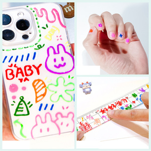 3D Jelly Ink Pen DIY Highlighters <b>Painting</b> Crafts Stereoscopic Gel Ink <b>Glitter</b> Pen Markers Party Stationery Gifts - Product Image 6