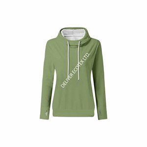Prix d'usine direct 100% coton pull surdimensionné à capuche décontracté femmes Sport à capuche cordon personnalisé prix de gros - Product Image 1