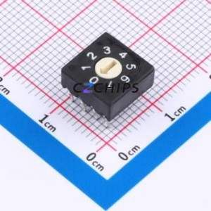 BER-08-1WK(thin) Rotary Encoder Switch Through hole Component (THT) Switch 8 Through Hole True Code - Product Image 1