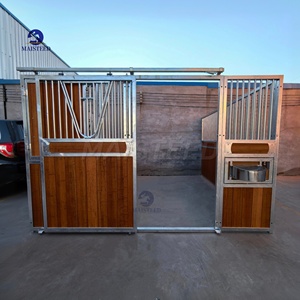 <span class=keywords><strong>Abri</strong></span> extérieur portable pour <span class=keywords><strong>chevaux</strong></span> en métal galvanisé à chaud, robuste, avec mangeoire à foin, bâtiment modulaire préfabriqué temporaire pour bétail - Product Image 3