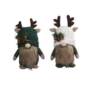 AYOYO mignon <span class=keywords><strong>sujet</strong></span> de Noël sans visage longue barbe gnome poupée avec bois chapeau décoration nain poupée Hobbit ornement pour la mise en page de la maison - Product Image 5