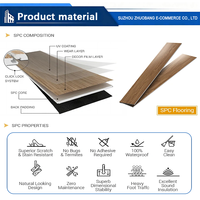 Neues Design Selbst klebender SPC-Bodenbelag Wasserdichte und schall dichte PVC-Vinyl planke Leicht zu reinigendes Interieur