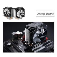 Jonsbo CR-1200 CPU Refroidisseur 92mm RGB 3Pin Ventilateur De Refroidissement Radiateur 2 Chaleur-tuyaux Tour Radiateur Pour Intel LGA 775 1150 1155 AMD AM2/3/4