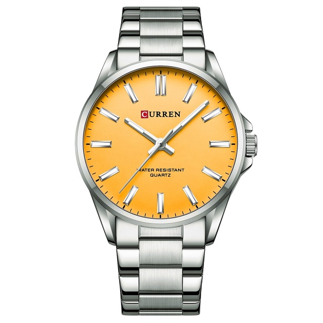 CURREN 9090 Men Business Watches Luxury Brand Stainless Steel Fashion Business Wristwatch Couple Watch Clock Waterproof Watch