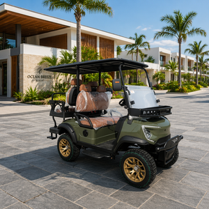 Voiturette de <span class=keywords><strong>golf</strong></span> électrique 4 places Tongcai&Kepler : des balades écologiques pour les visiteurs de glamping sur les campings en plein air en montagne. - Product Image 1