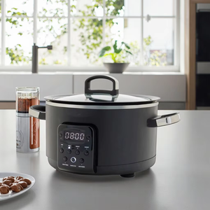 <span class=keywords><strong>Mijoteuse</strong></span> électrique en céramique noire 4QT 6-en-1 avec couvercle en verre, préréglages multifonctions, maintien au chaud automatique et minuterie à retard pour usage domestique et ragoûts - Product Image 5