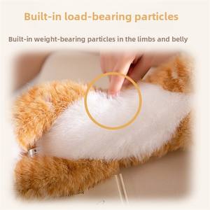 Juguete de Peluche de <span class=keywords><strong>Gato</strong></span> en Posición Acogedora, <span class=keywords><strong>Gato</strong></span> Naranja, <span class=keywords><strong>Gato</strong></span> <span class=keywords><strong>Gris</strong></span> Tabby, Regalo para Niños, Relleno de Algodón PP, 31cm-50cm - Product Image 2