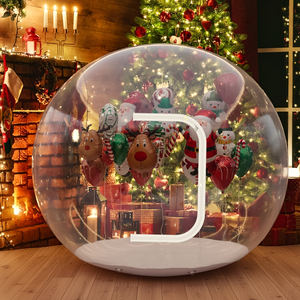 10 أقدام ، وزينة عيد الميلاد من كلوريد البولي فينيل ، فقاعة عملاقة قابلة للنفخ شفافة - Product Image 1