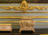 Yips LD-1203-0488 boîte décorative de salon antique de style classique motif floral peint à la main en bois