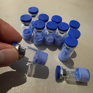 Clear Crimp Top Glass Vials with Blue Flip Caps | Bulk <b>Copper</b> Peptide Lyophilized <b>Powder</b> Skincare Vials with Warehouse Stock - Product Image 4