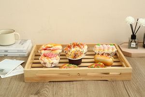 Plateau de présentation simple pour gâteaux et desserts, <span class=keywords><strong>assiette</strong></span> carrée ajourée pour sushis japonais, style moderne et minimaliste pour la maison - Product Image 6