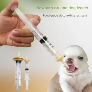 Alimentador de leche portátil para gatitos y cachorros, botella de pezón de jeringa de plástico ajustable ecológica para el cuidado de gatos y perros - Product Image 1