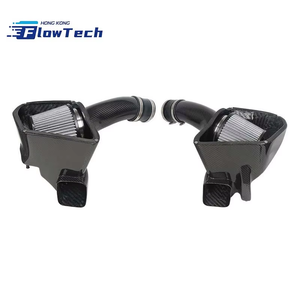 Nouveau système d'admission d'air froid en fibre de carbone sèche FlowTech pour M5 F90 S63 4.4T 2018-2023, kit de filtre à air à haut débit - Product Image 6