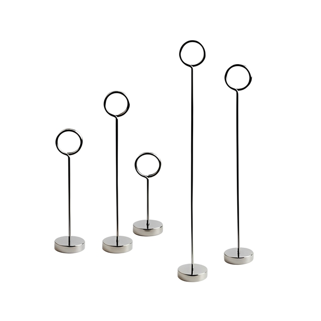 304 Stainless Steel Table Number Holder, Place Card & Photo Picture Stand, Memo Note Clip for Wedding Banquet
