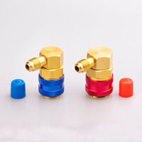 Adaptateur de conversion haute-basse pression pour collecteur de réfrigérant R134a, connecteur rapide de recharge automobile à raccord droit