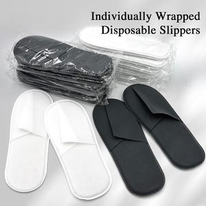 Chaussons jetables pour hôtel, spa, usage des clients, en tissu non tissé, chaussons jetables bon marché - Product Image 5