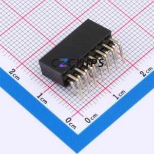 HX PM2.54-2x7P WC Pin Socket Bent Lead Through Hole,P=2.54mm Connector 2x7P 2.54mm 2.54mm Square Hole - Product Image 2