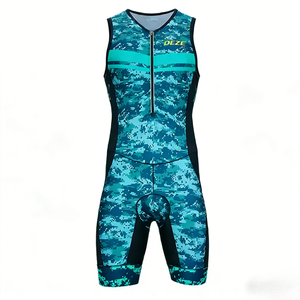 Combinaison de triathlon sans manches, équipement de compétition de triathlon professionnel, compression serrée, respirante, pour course cycliste sur route - Product Image 1