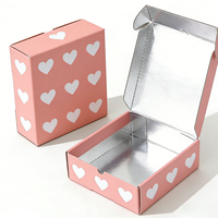 Boîte d'expédition isotherme haut de gamme rose cœur mignon avec doublure en aluminium réutilisable et taille personnalisée pour le transport d'aliments frais