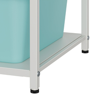 Système modulaire Armoire à tiroirs en plastique avec panier amovible pour rangement de jouets pour enfants