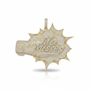 Collar de Diamantes de Lujo para Hombre, Estilo Hip Hop, Cadena Cubana con Circonitas, Chapado en Oro - Product Image 1