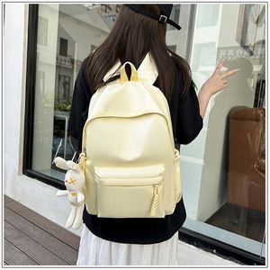 Free Custom Logo Unisex School Bags Large Book Bag Durable Solid Color Student <b>Backpack</b> for Travel - Product Image 4