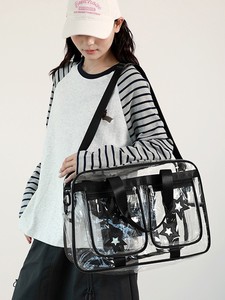 Sac de sport transparent en PVC grande capacité, portable, bandoulière, pour le fitness, imperméable - Product Image 3