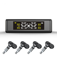 Pression des pneus TPMS 4, 50mm, pompe solaire, capteur de surveillance numérique avec capteur interne