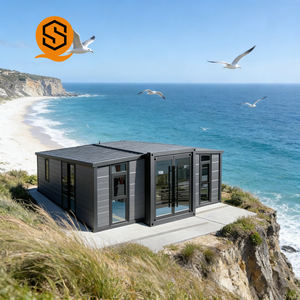 Casa Contenedor Portátil Mejorada de 20 pies con Alas Dobles Plegables Expandibles Pre-fabricadas, Adecuada para Villas, Hoteles y Viviendas Modulares - Product Image 1