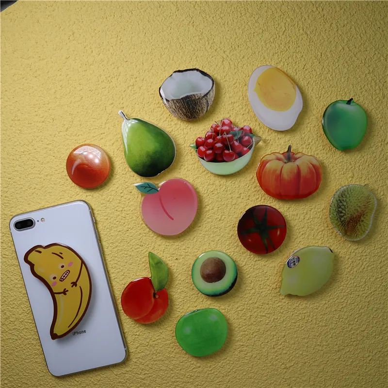 Cute 3D Fruit Expanding Stand Grip Mobile Phone Socket Desk Holder for IPhone 13 12 11 Smartphone Celular Griptok Bracket