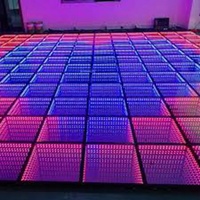 Prix usine portable éclairer blanc interactif chine vidéo 3d led affichage miroir piste de danse panneaux carreaux mariage magnétique