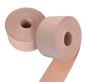 Individuelles biologisch abbaubares braunes Verpackungsband umweltfreundliches wasseraktiviertes gummiertes Band aus Kraftpapier