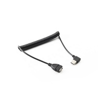 Câble d'extension USB 2.0 mâle vers femelle à angle droit de 1,5 m, spiralé, blindé en cuivre pur tressé, pour ordinateur, lecteur de codes-barres