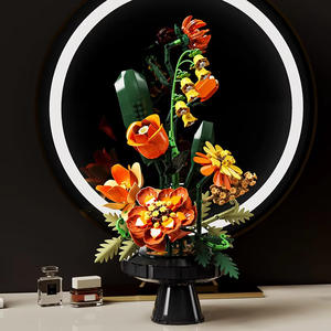 Rompecabezas de Bloques de Construcción de Flores, Collage de Más de 800 Piezas, Juguete Educativo de Ensamblaje DIY para Jóvenes, Regalo de Cumpleaños, Desarrollo Cerebral - Product Image 3