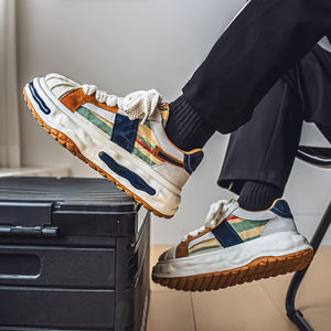 2025รองเท้าแฟชั่นบอร์ดคู่, รองเท้ากีฬาลำลองน้ำหนักเบาเทรนด์หรูหราพื้นรองเท้าหนา - Product Image 4