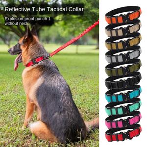 <span class=keywords><strong>Collar</strong></span> Táctico para Perro con Luz Reflectante, Ajustable, para Perros Grandes y Medianos, Correa para el Cuello - Product Image 1