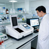 Spektrofotometer Presisi Dual-beam 1200-line Grating 6100UV Instrumen Laboratorium Spektrofotometer Uv Vis