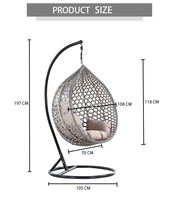 Fauteuil suspendu de style décontracté pour jardin, balançoire de patio, chaise suspendue pour salon, salle à manger, chambre à coucher, hôtel - Vente en gros usine