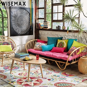 WISEMAX mobili di lusso stile <span class=keywords><strong>giapponese</strong></span> semplice camera da letto mobili in legno solido e Rattan struttura del letto Design divano letto singolo - Product Image 4