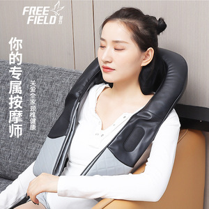 Neck And Shoulder Massager Electric Heating Massage Shawl For Home Use With Pu Lycra Fabric Black And Gray - Product Image 2