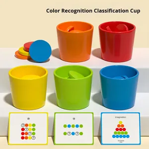 Juguetes Educativos de Madera Montessori para Niños de 5 a 7 Años - Vasos de Clasificación de Colores para Reconocimiento y Desarrollo Cognitivo - Product Image 5