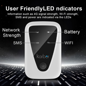 Karbor 300Mbps 4G Di Động LTE Wifi Router Với Khe Cắm Thẻ Sim Được Xây Dựng Trong 3000MAh Pin Tường Lửa Di Động Và Chức Năng VoIP - Product Image 5