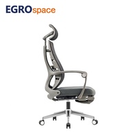 Chaise de bureau ergonomique de luxe EGROspace avec support lombaire, appui-tête moderne et pivotant – Fournisseur commercial