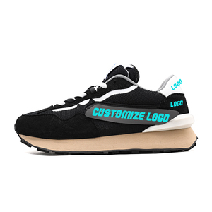 Sneakers personnalisées à semelle épaisse, style décontracté, pour filles, adolescentes et femmes, noires, fabriquées par un fabricant de chaussures, autres chaussures tendance - Product Image 2