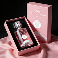 Nouvelle bouteille de parfum pour femmes, ronde, 50 ml, en verre, rose