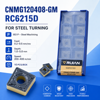 RUIAN OEM ODM Plaquettes de tournage CNC carrées en carbure CVD, outils de coupe pour tour à haute résistance à l'usure, pour pièces en acier CNMG120408-GM